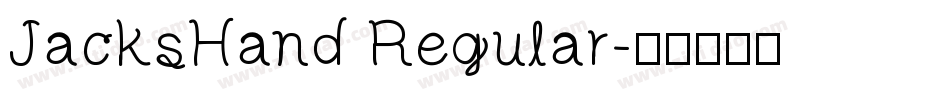 JacksHand Regular字体转换